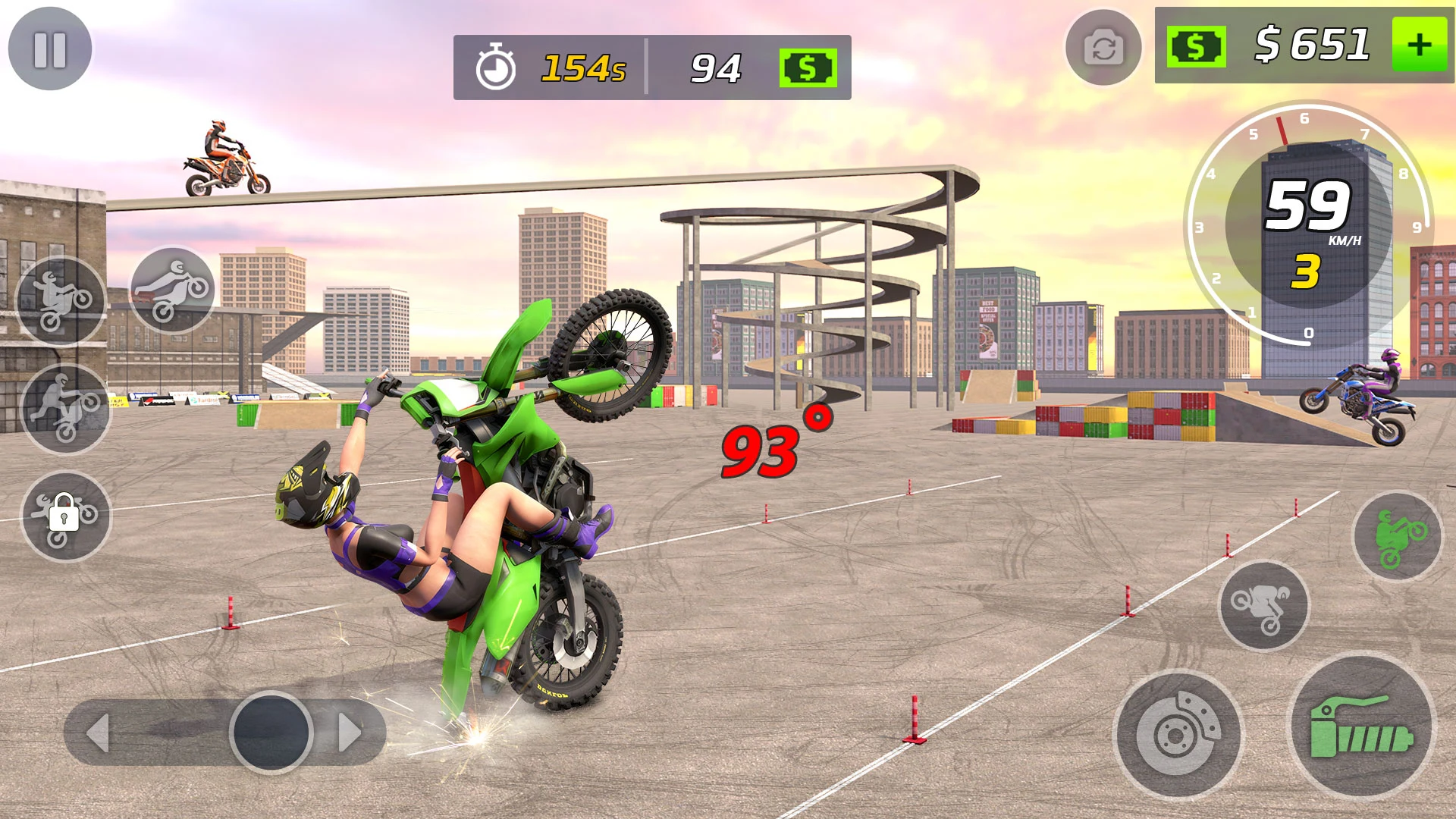 Moto Bike Stunt Wheelie Game screenshot