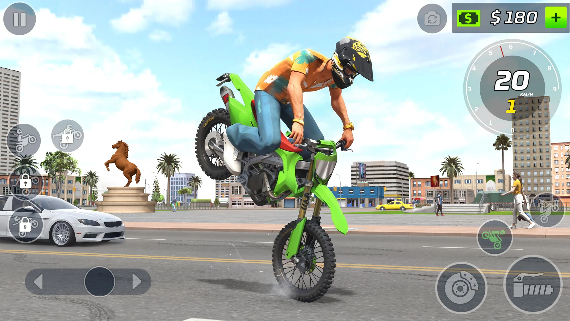 Moto Bike Stunt Wheelie Game screenshot