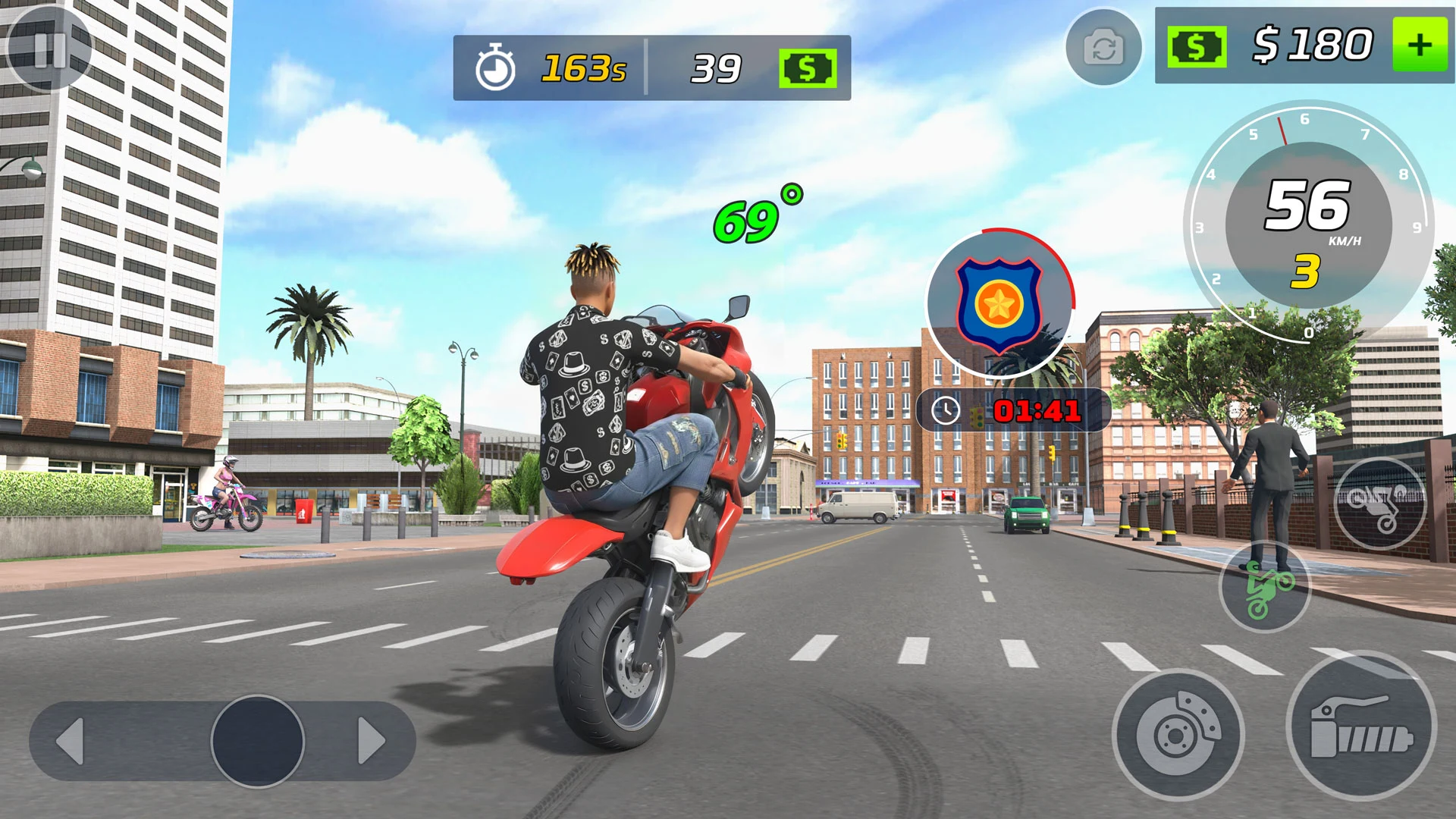 Moto Bike Stunt Wheelie Game screenshot